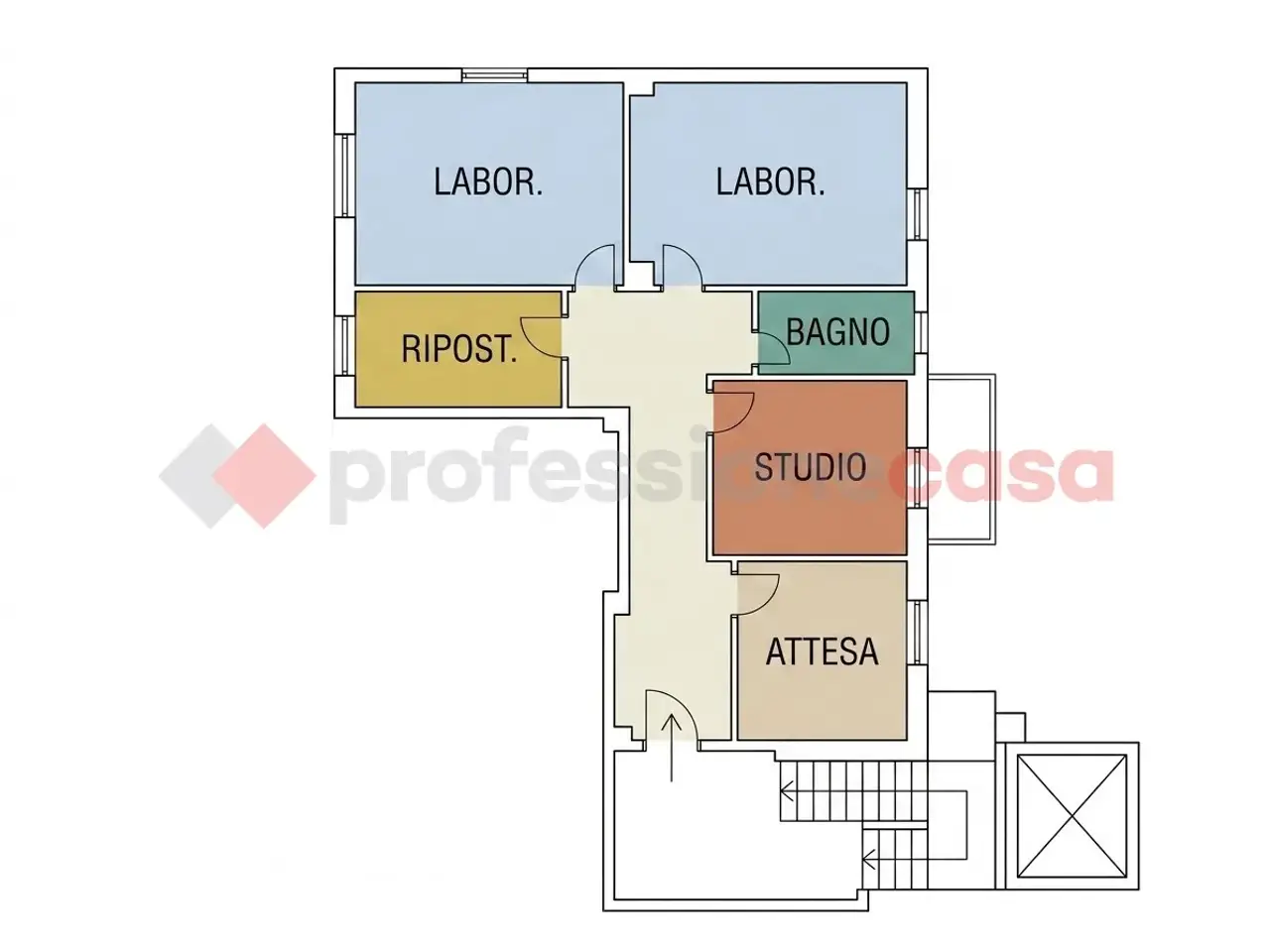 Ufficio in Via Piave, Osio Sotto, {3} - Planimetria 1