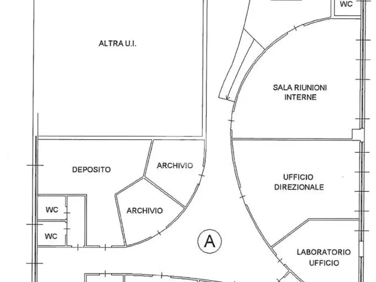 Ufficio in Via Salvatore Quasimodo 20, Legnano, {3} - Planimetria 1