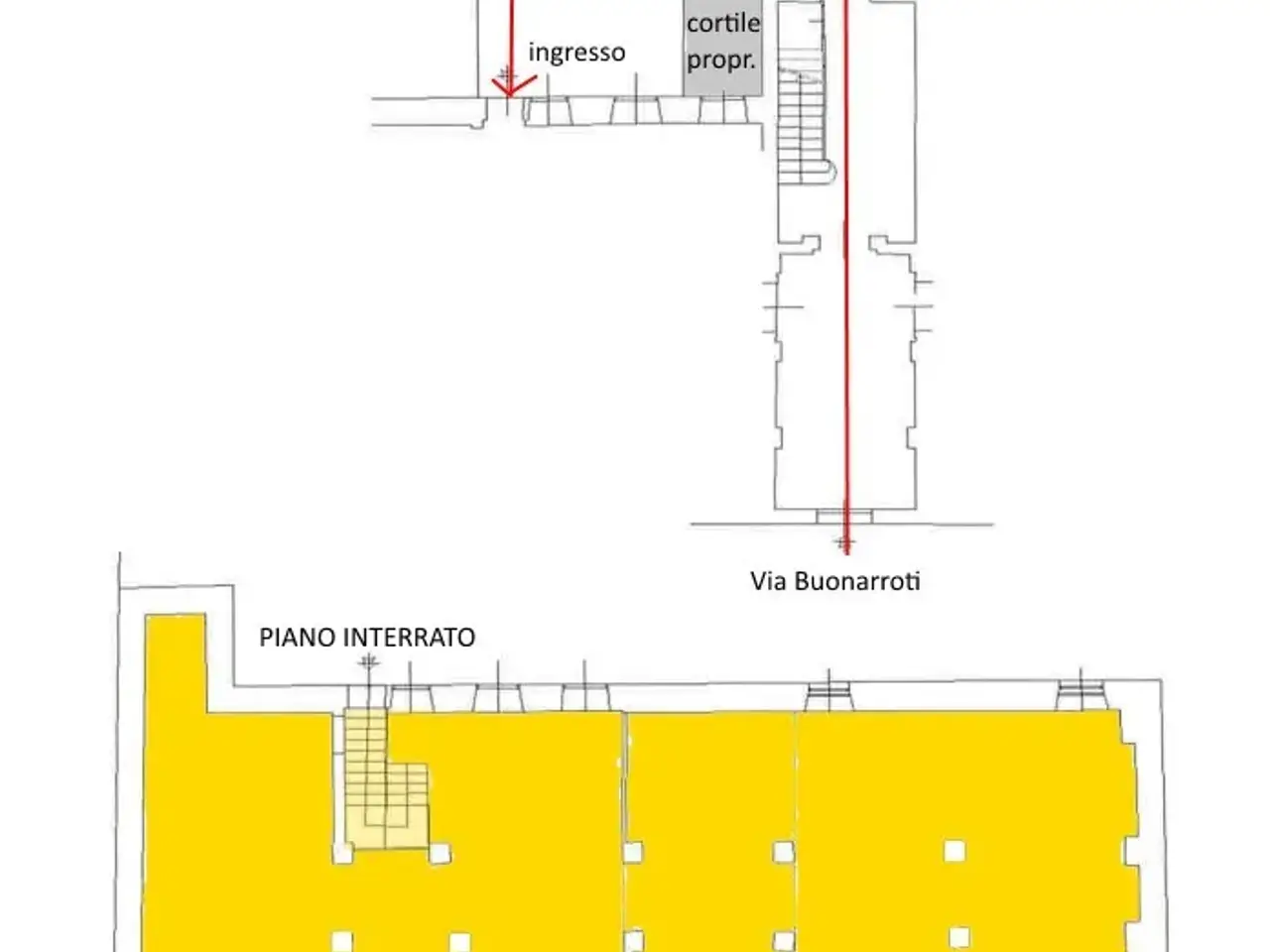 Magazzino in Via Michelangelo Buonarroti 28, Monza, {3} - Planimetria 1