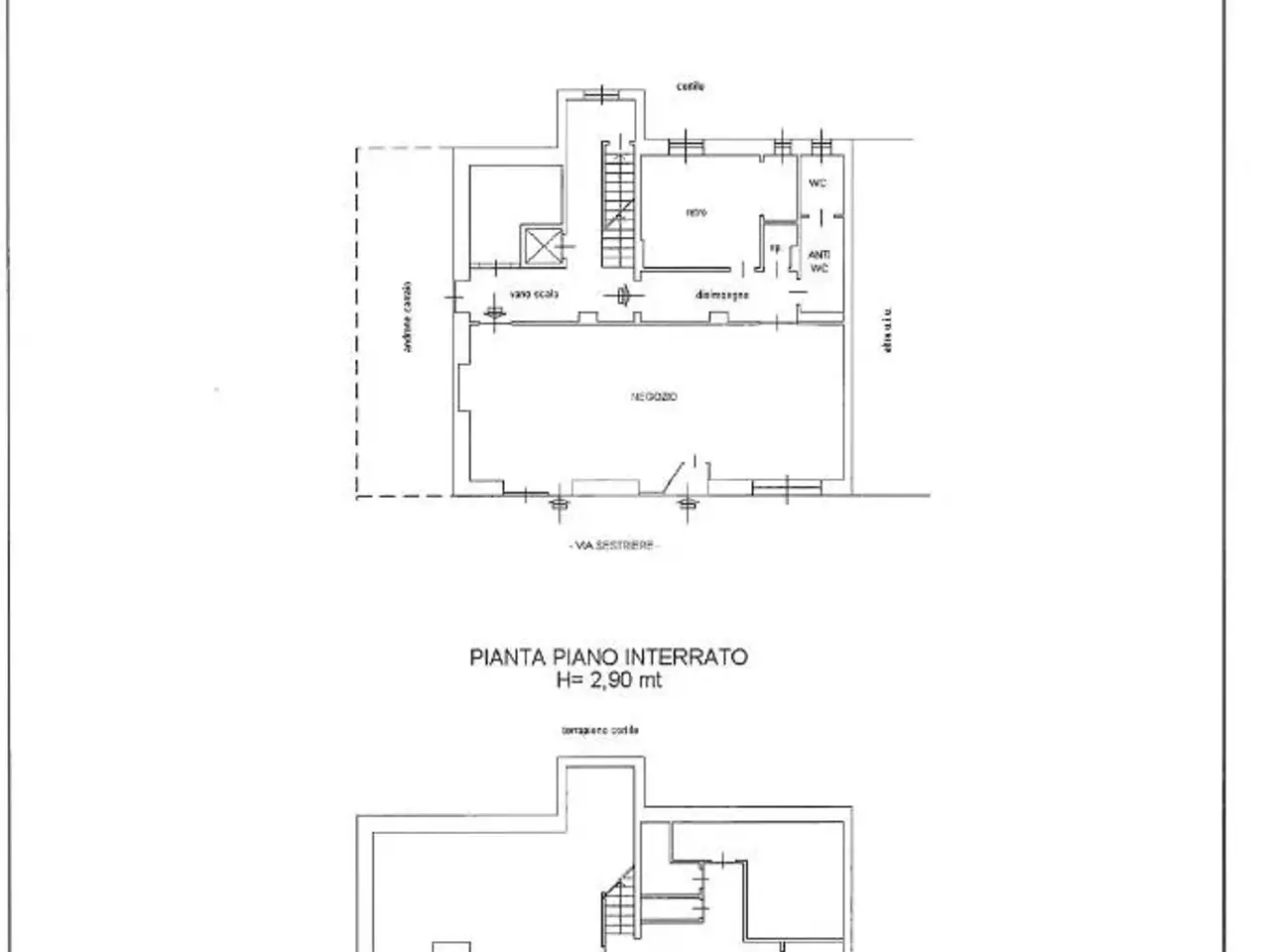 Negozio in Via Sestriere 37, Moncalieri, {3} - Planimetria 1