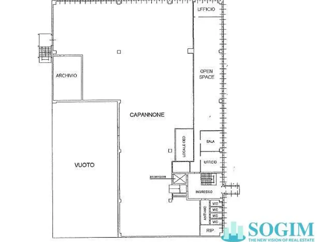 Capannone in Via Trieste 14, Olgiate Comasco, {3} - Planimetria 1