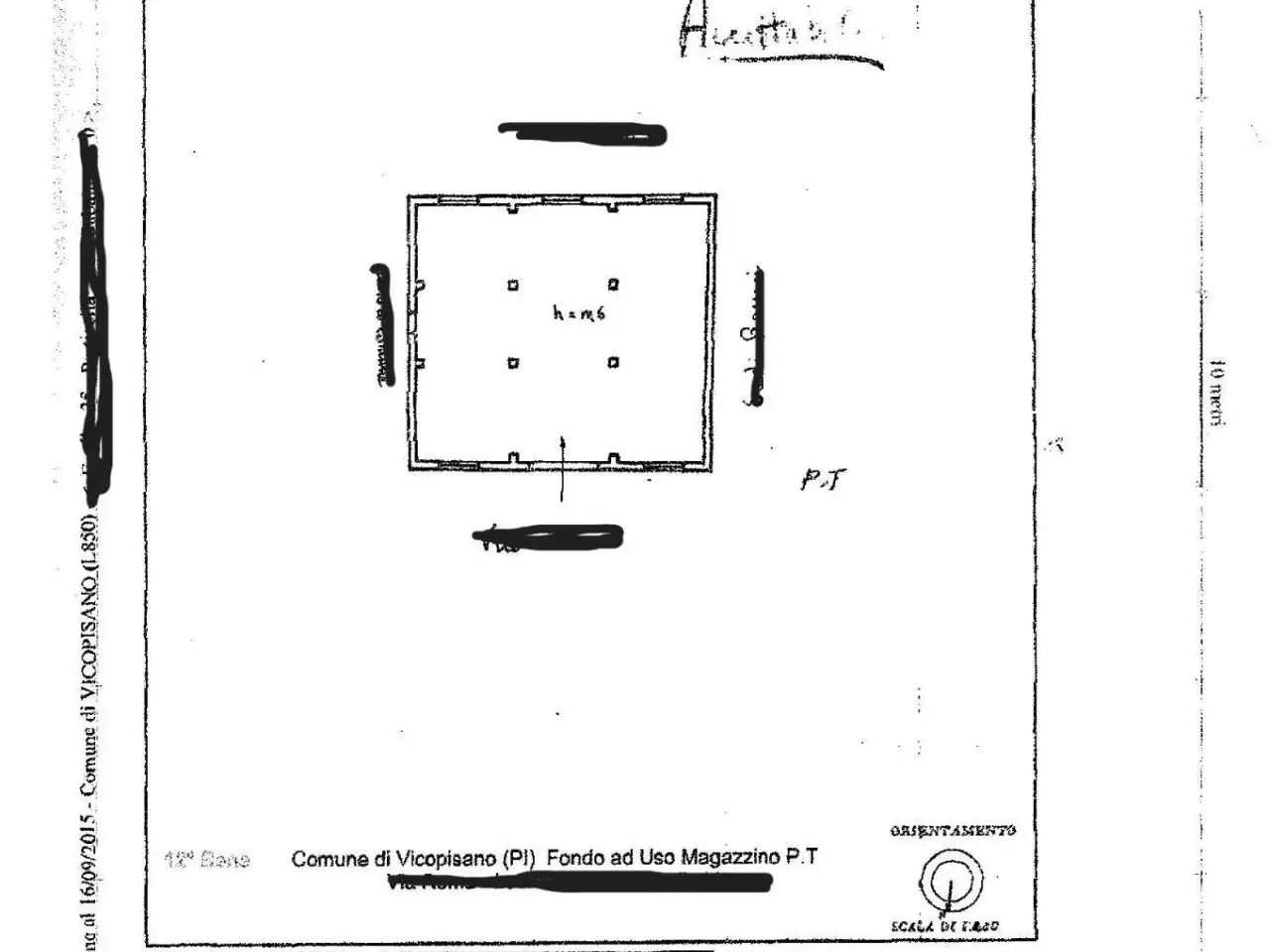 Esercizio commerciale in Via Due Ponti 11, Vicopisano, {3} - Planimetria 1