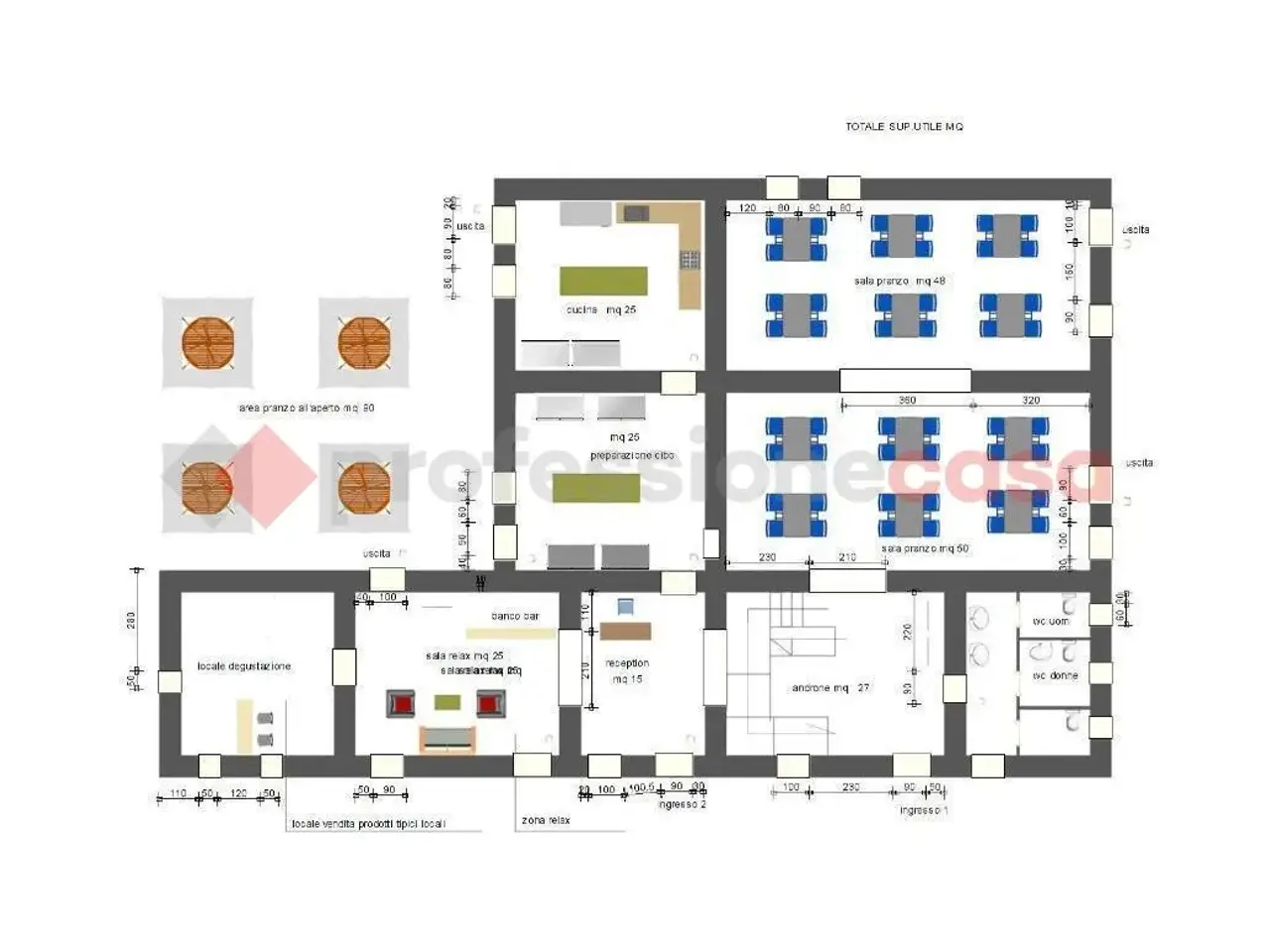 Palazzina commerciale in Contrada Fontedolfa 1, Guardiaregia, {3} - Planimetria 1