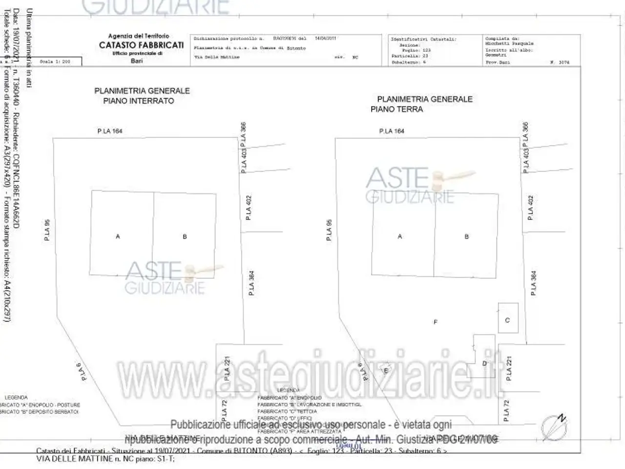 Capannone in Via delle Mattine, 70032 Mariotto Ba, Italia 70032, Bitonto, {3} - Planimetria 1