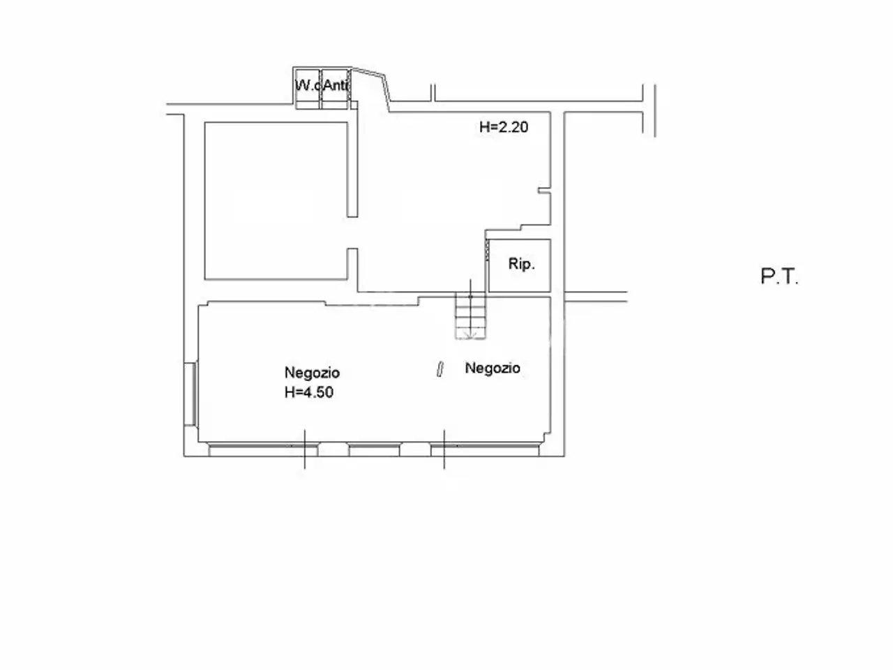 Negozio in Via Silvio Pellico, Civitanova Marche, {3} - Planimetria 1