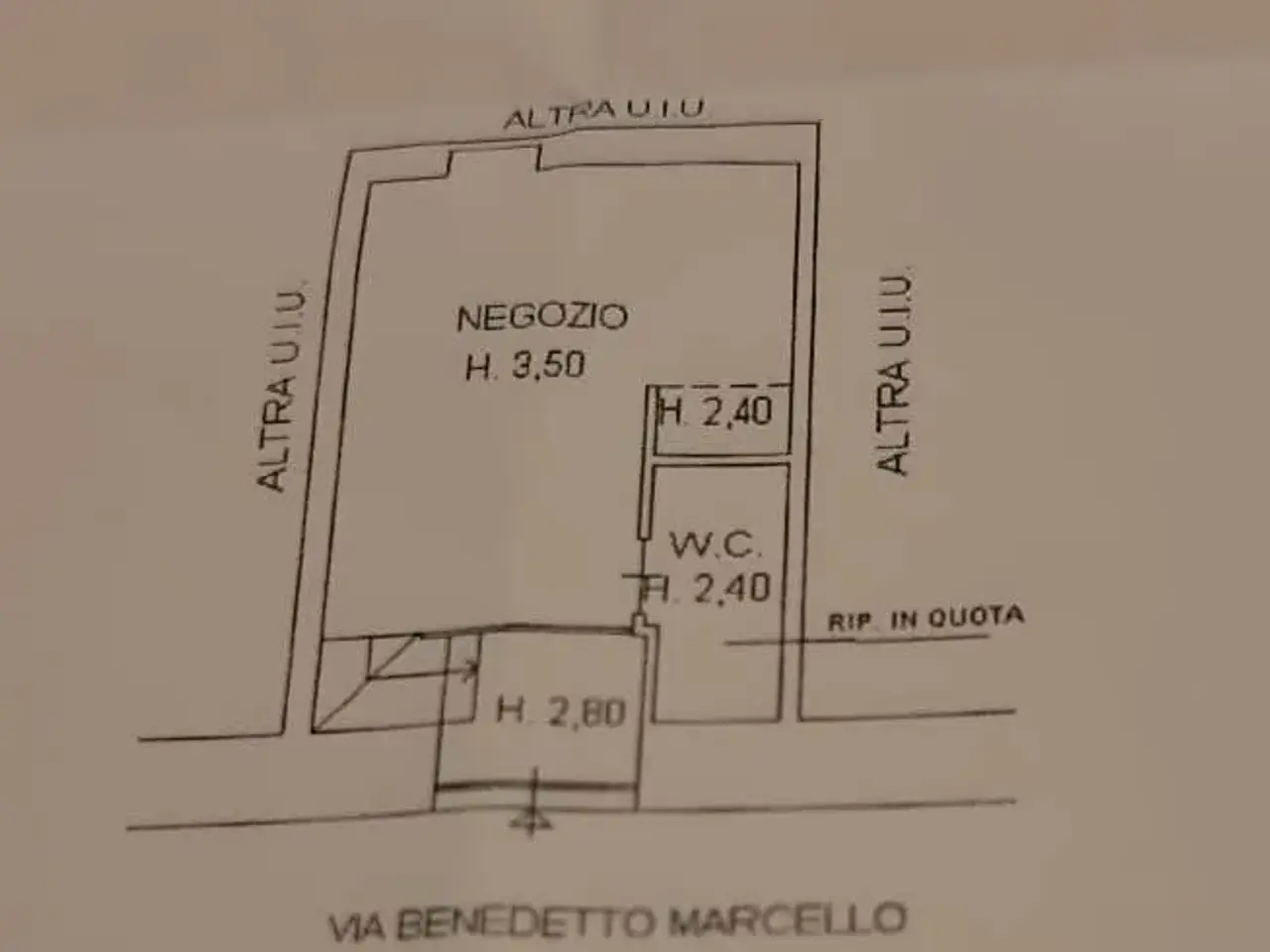Negozio in Via Benedetto Marcello, Milano, {3} - Planimetria 1