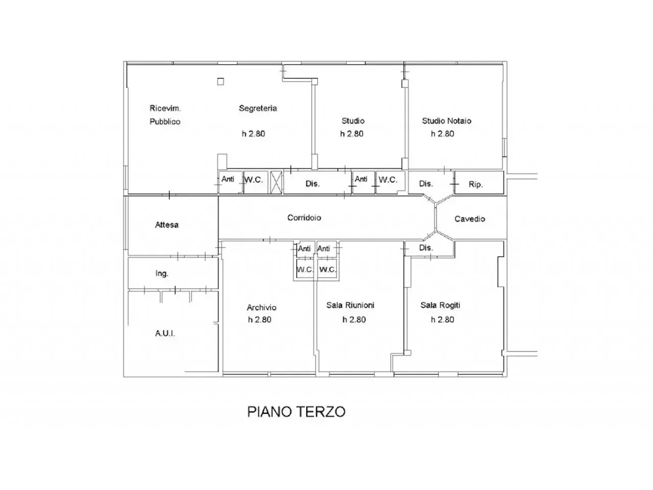Ufficio in Galleria Isei, 6, 47521 Cesena Fc, Italia, Cesena, {3} - Planimetria 1