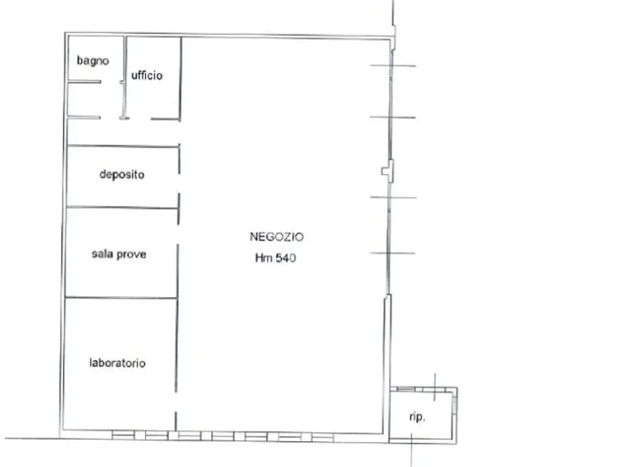 Negozio in Via Foro Boario 48, Brescia, {3} - Planimetria 1