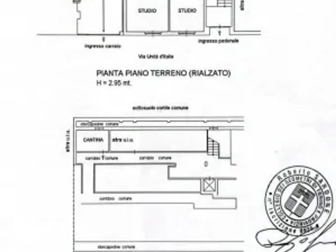 Ufficio in Via Unità d'Italia 1, Rivoli, {3} - Planimetria 1