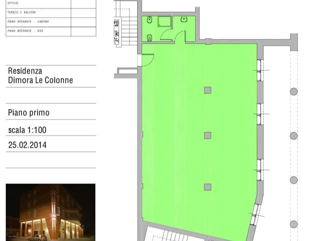 Ufficio in Via Bolzoni, Piacenza, {3} - Planimetria 1