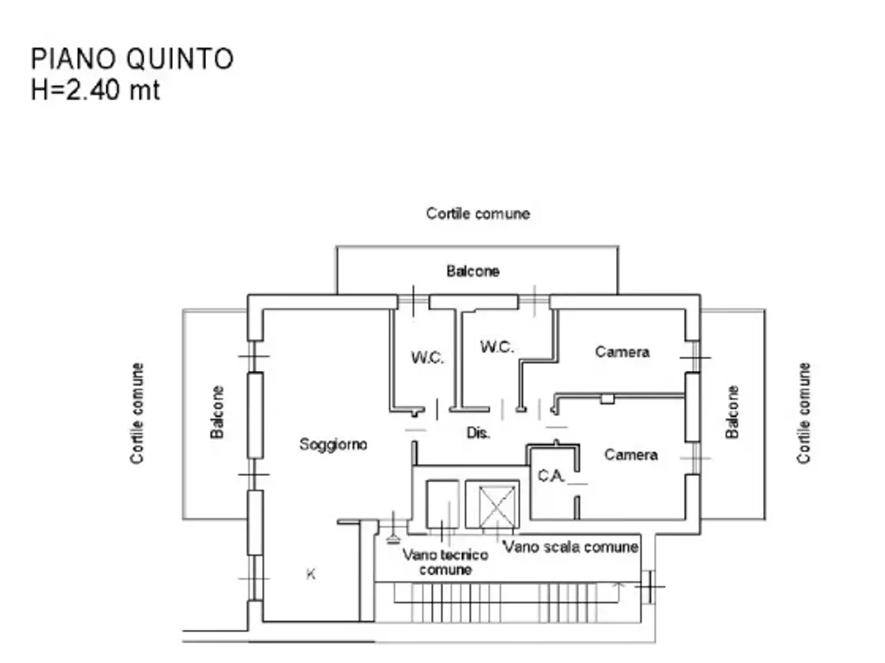 Bed & Breakfast in Via Chieti 9, Milano, {3} - Planimetria 1