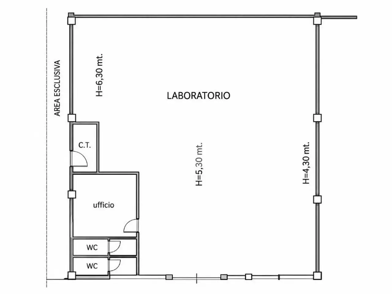Capannone in Via Londra 1, Ciserano, {3} - Planimetria 1