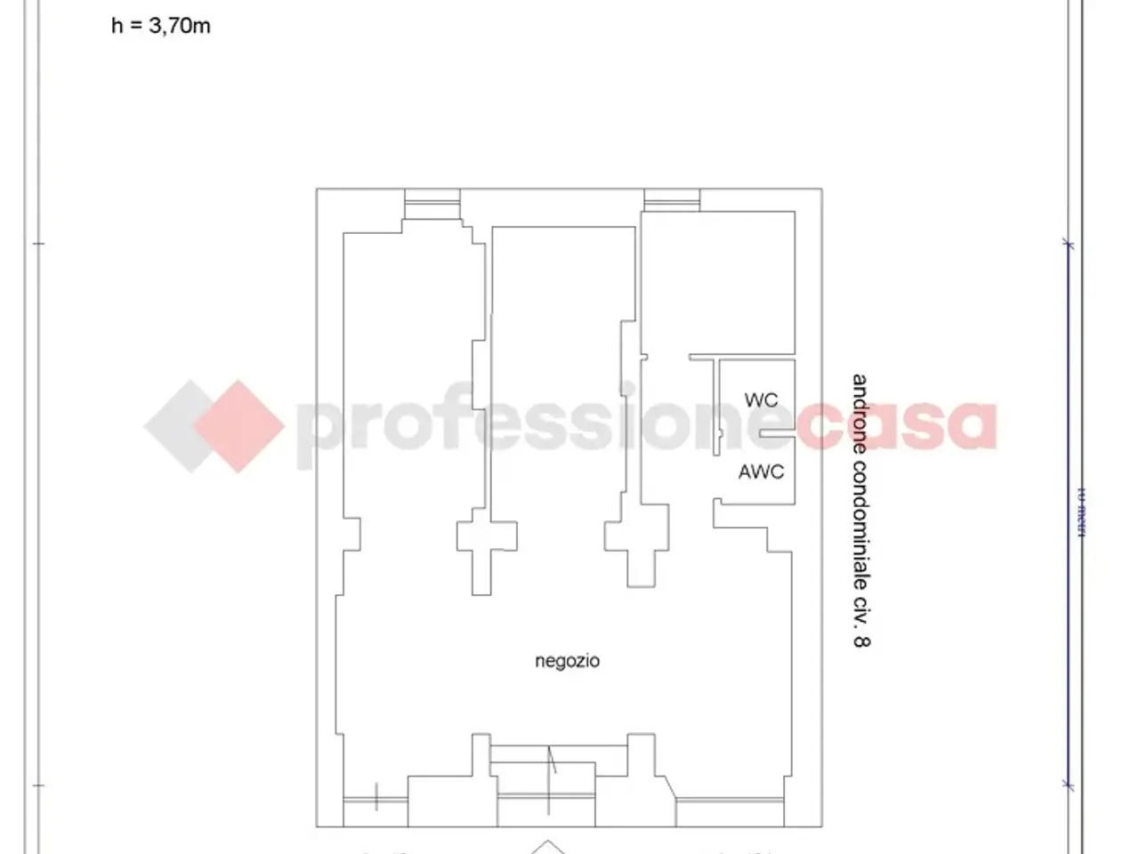 Negozio in Via degli Equi 10, Roma, {3} - Planimetria 1