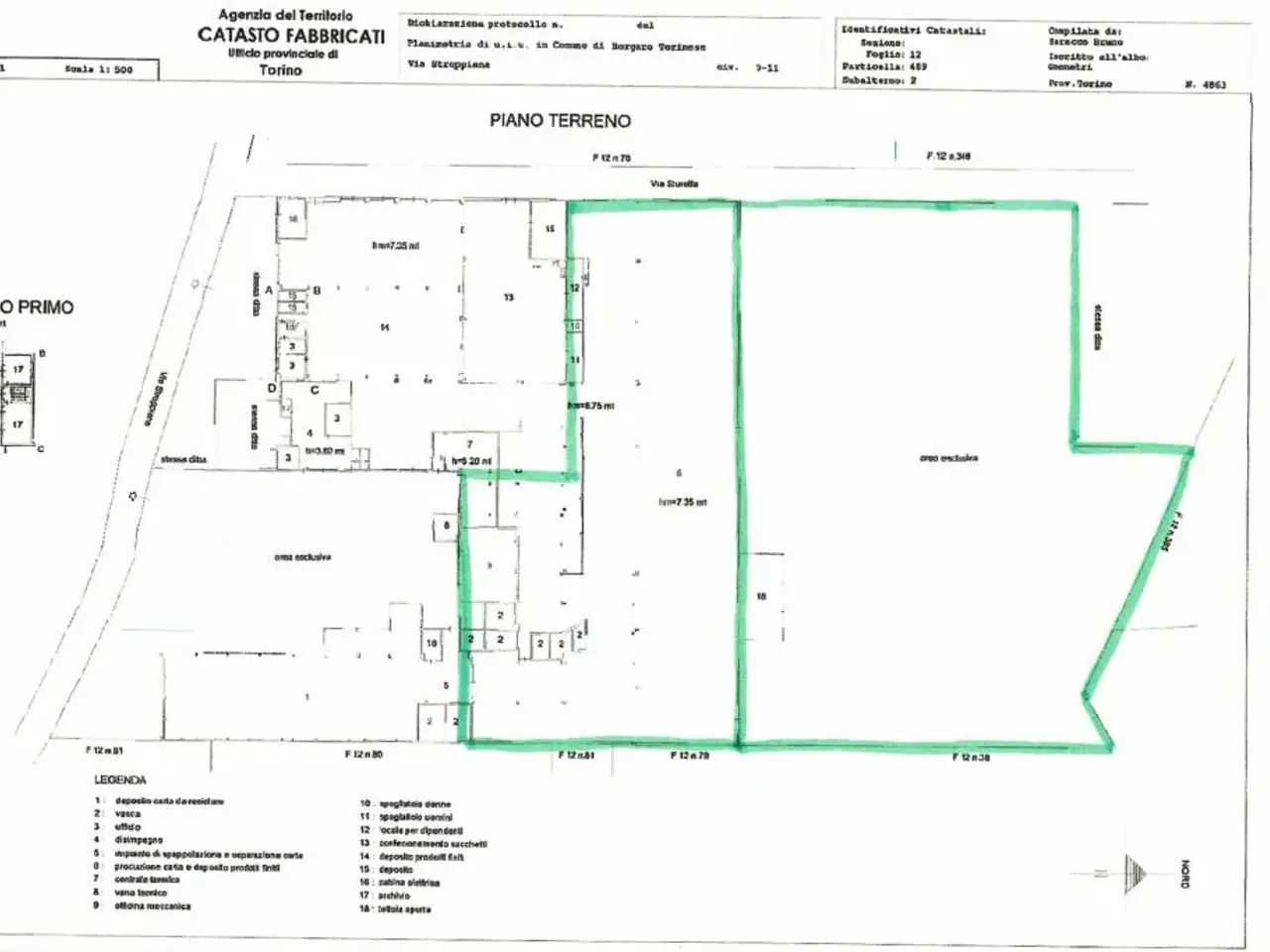 Capannone in Via Stroppiana 9, Borgaro Torinese, {3} - Planimetria 1