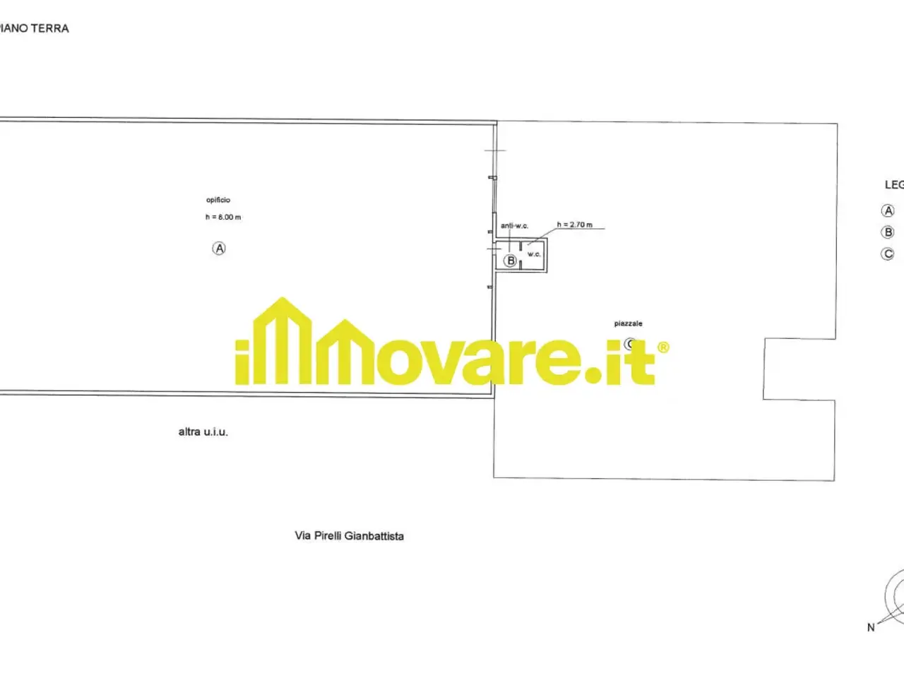 Capannone in Via Giovanni Battista Pirelli, Triggiano, {3} - Planimetria 1