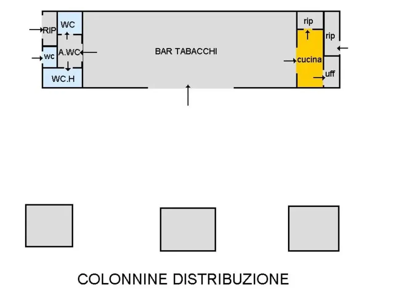 Negozio in Zona Villa Scalea 1, Palermo, {3} - Planimetria 1