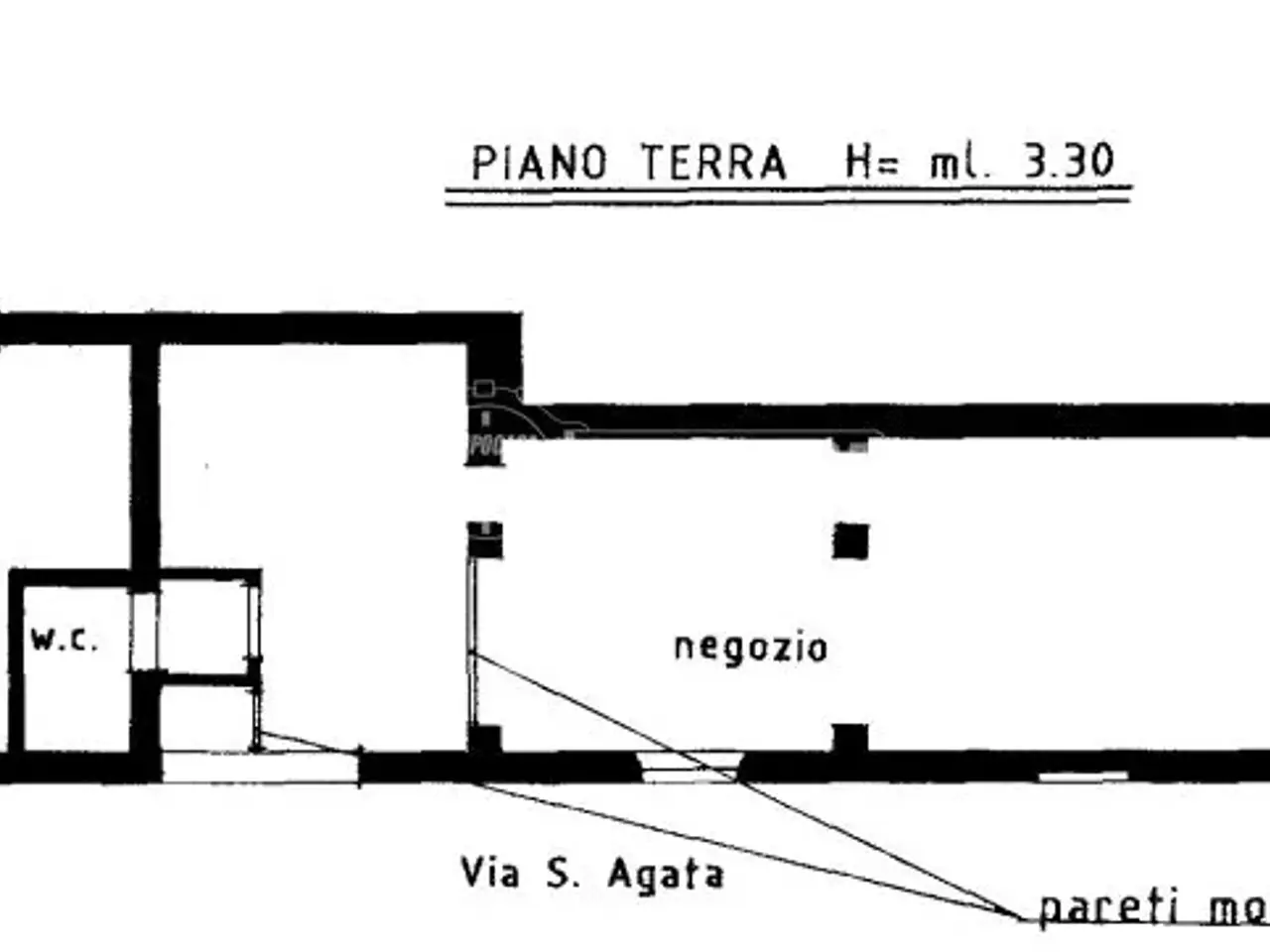 Tavola calda in Via del Taglio, Modena, {3} - Planimetria 1