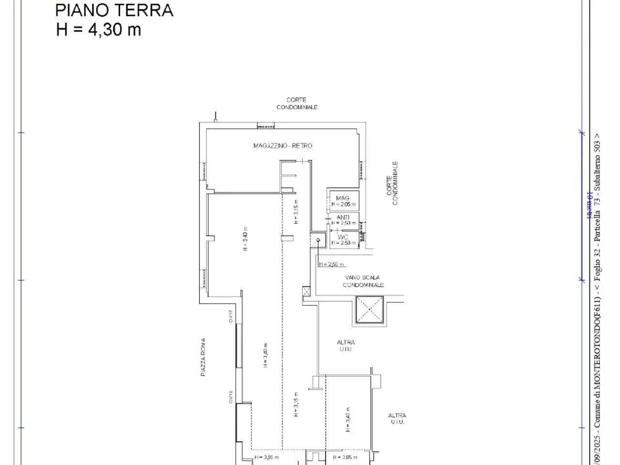 Negozio in Piazza Roma, Monterotondo, {3} - Planimetria 1