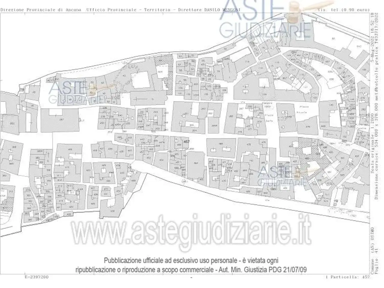Negozio in Via Leon di Schiavo - Vicolo Criccano, Osimo, {3} - Planimetria 1