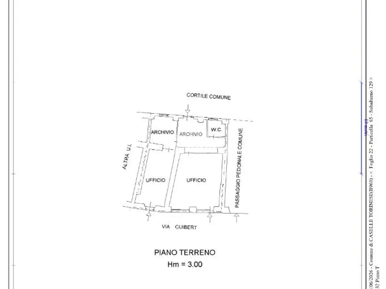 Negozio in Via G. Guibert 32, Caselle Torinese, {3} - Planimetria 1