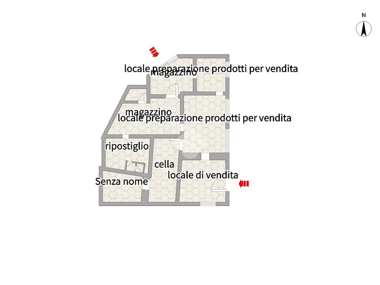 Negozio in Villaggio Pedersoli 1, Breno, {3} - Planimetria 1