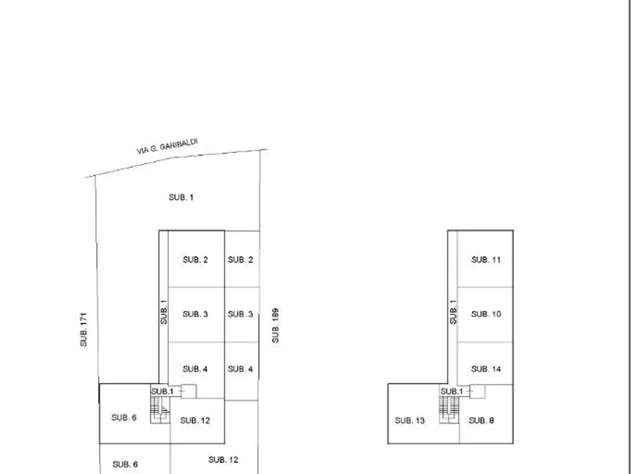 Palazzina commerciale in Via Giuseppe Garibaldi 106, Calcinaia, {3} - Planimetria 1