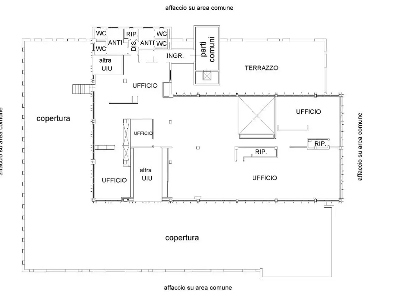 Ufficio in Via Francesco Ferrucci 41, Prato, {3} - Planimetria 1