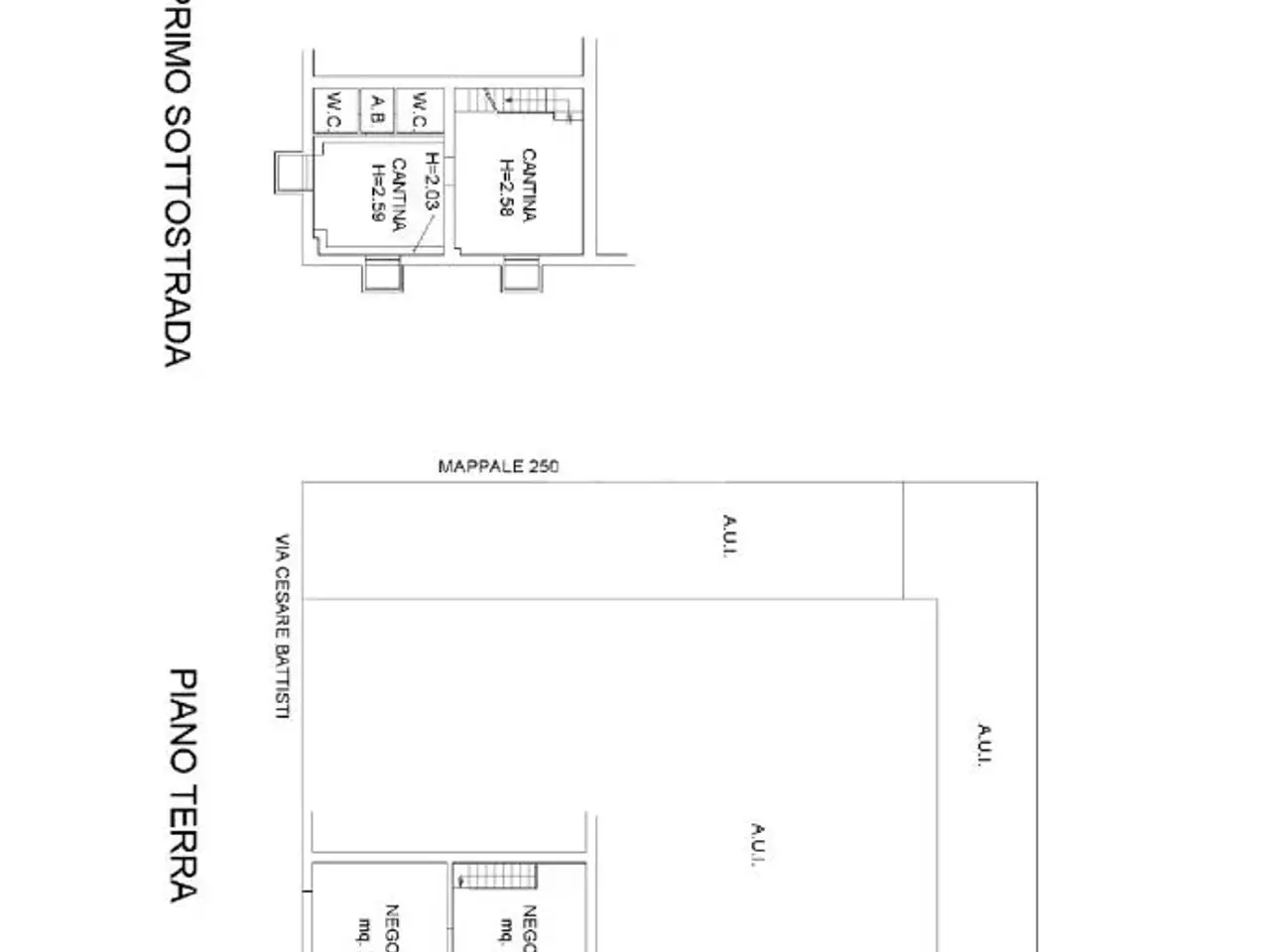 Negozio in Via Fratelli Bandiera 9, Cesena, {3} - Planimetria 1