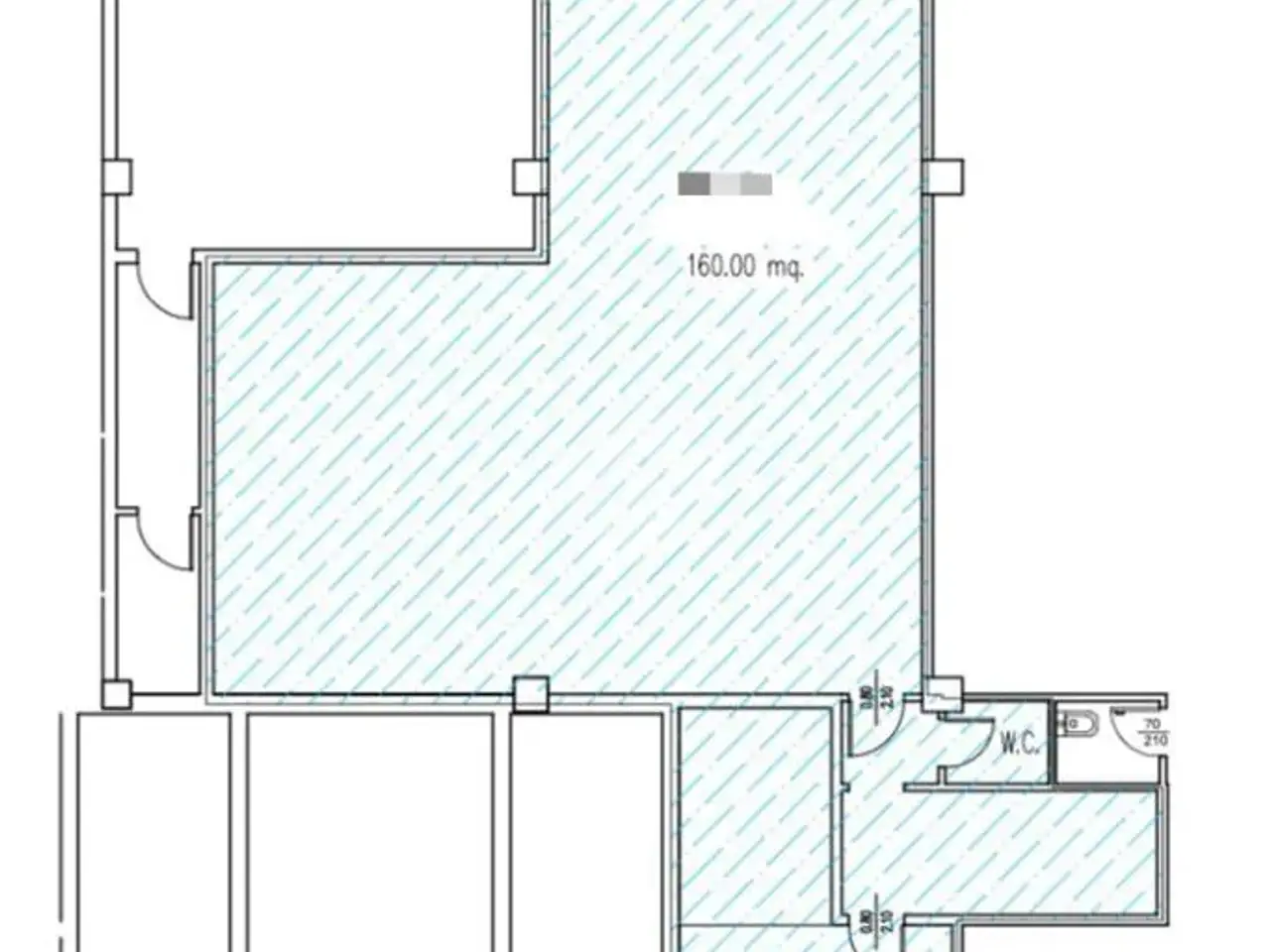Negozio in Via Martiri di Cervarolo 20, Reggio nell'Emilia, {3} - Planimetria 1