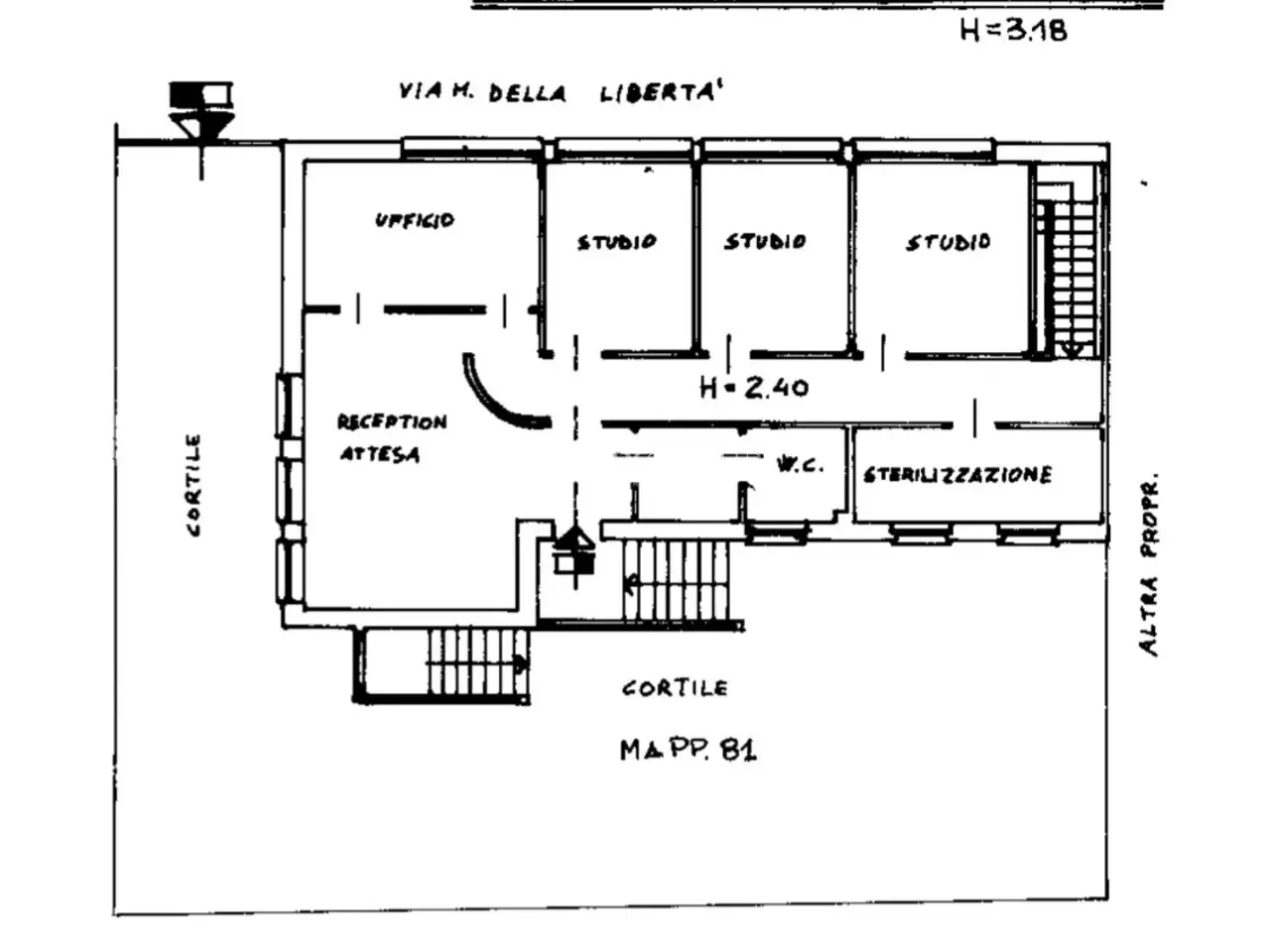 Ufficio in Via Martiri della Libertà 32, Locate Di Triulzi, {3} - Planimetria 1