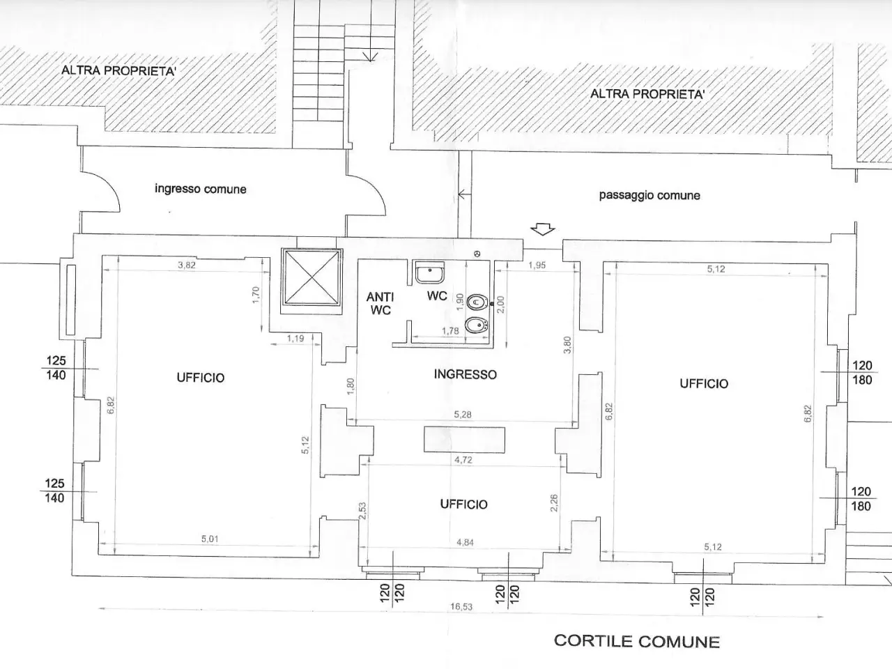 Ufficio in Via Gramsci 3, Bergamo, {3} - Planimetria 1