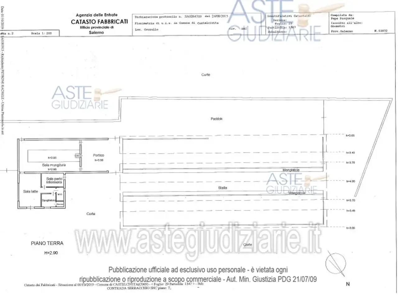 Fabbricato misto in Contrada Serracchio, Castelcivita, {3} - Planimetria 1