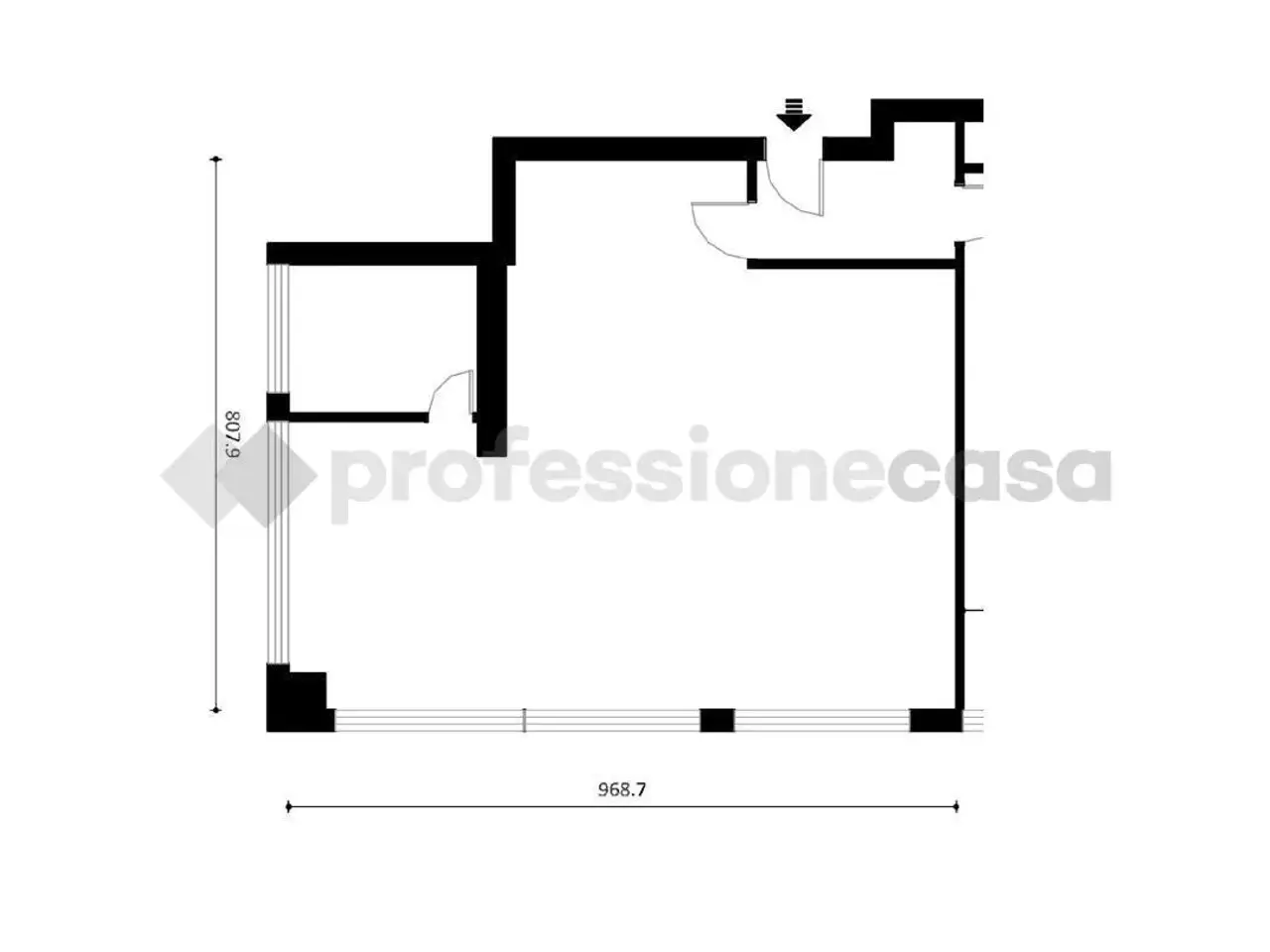 Negozio in Via Casilina 62 Snc, Anagni, {3} - Planimetria 1
