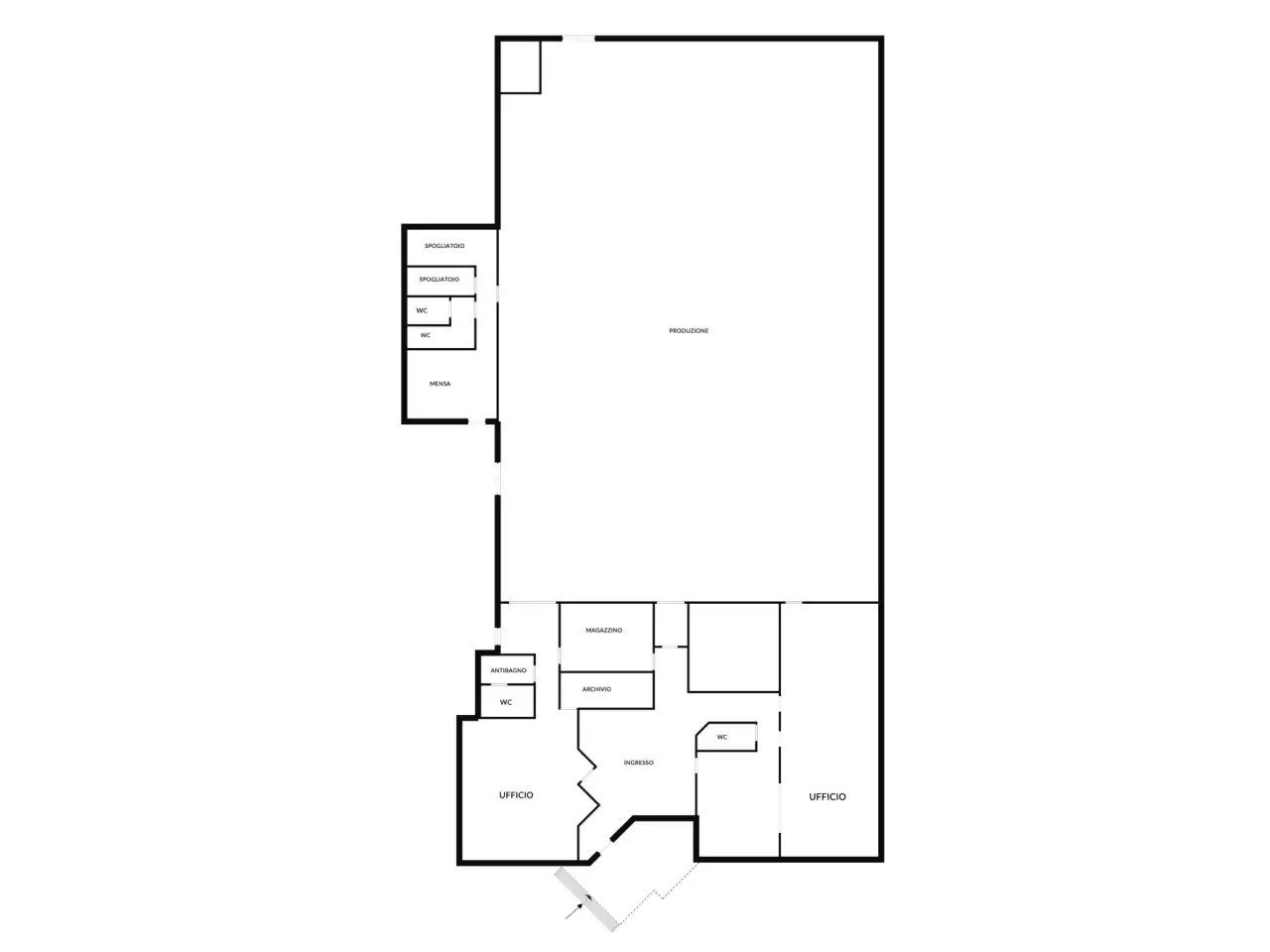 Laboratorio in Via Quattro Vie 3/a, Castello D'Argile, {3} - Planimetria 1