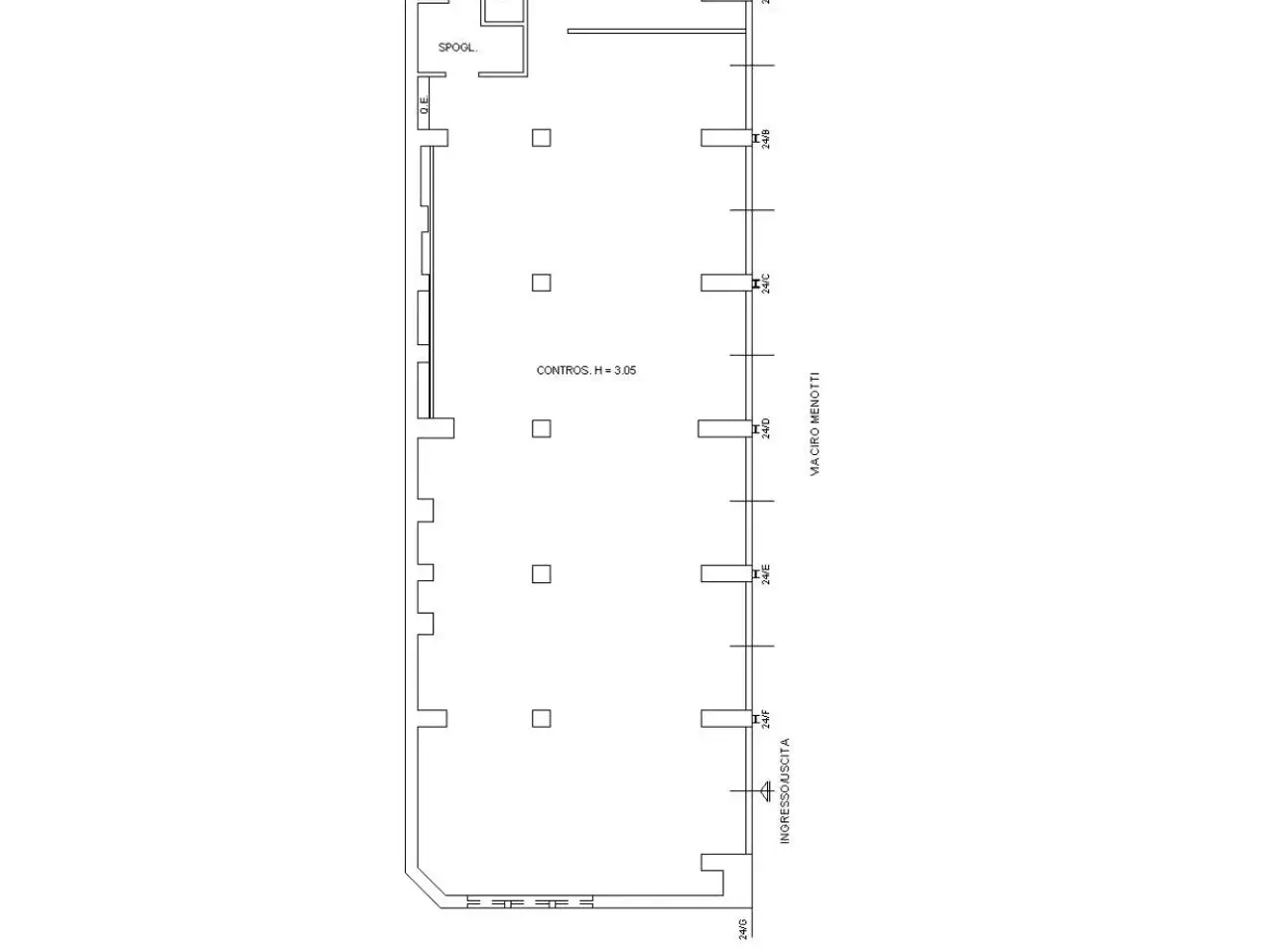 Negozio in Via Ciro Menotti 24, Roma, {3} - Planimetria 1