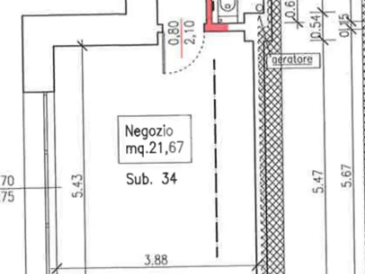 Negozio in Via Vittorio Veneto 57, Udine, {3} - Planimetria 1