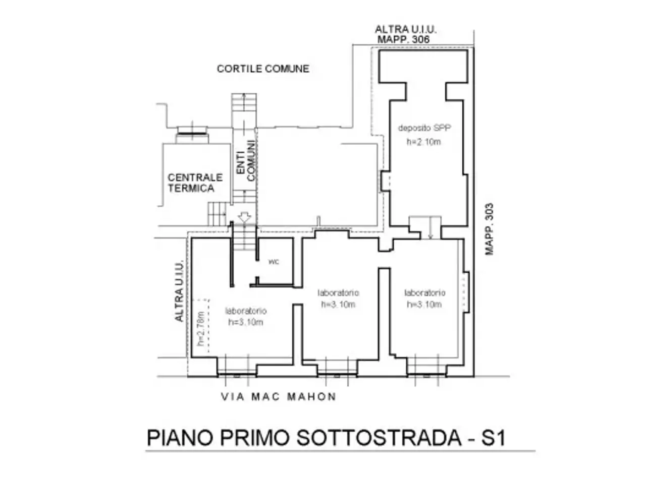Negozio in Via Mac Mahon 21, 20155 , Milano, {3} - Planimetria 1