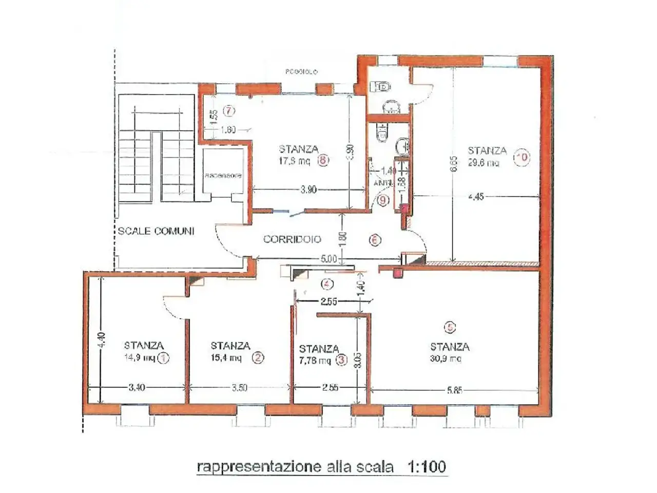 Ufficio in Via Main 28, Monselice, {3} - Planimetria 1