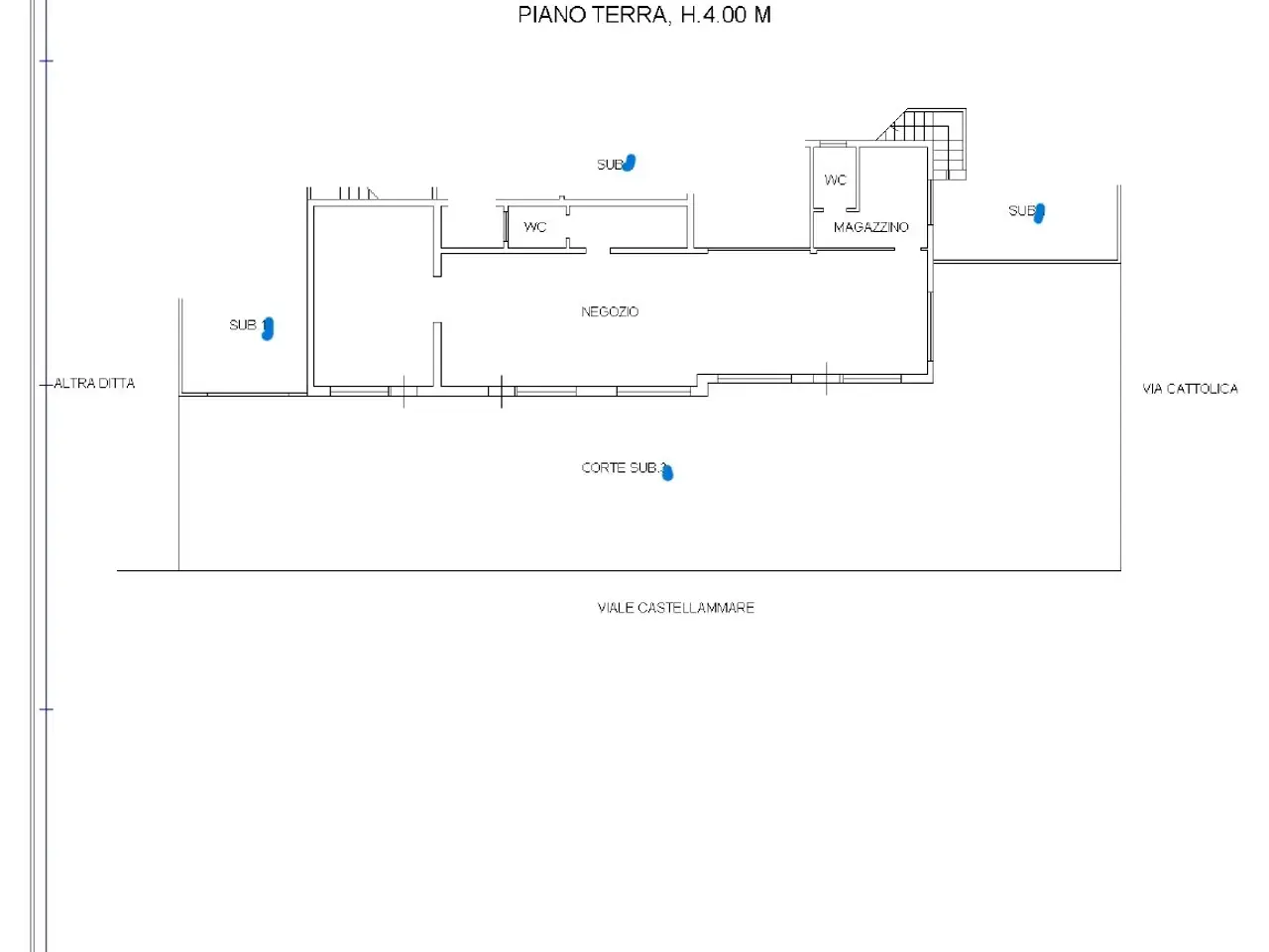 Negozio in Viale Castellammare 131, Fiumicino, {3} - Planimetria 1