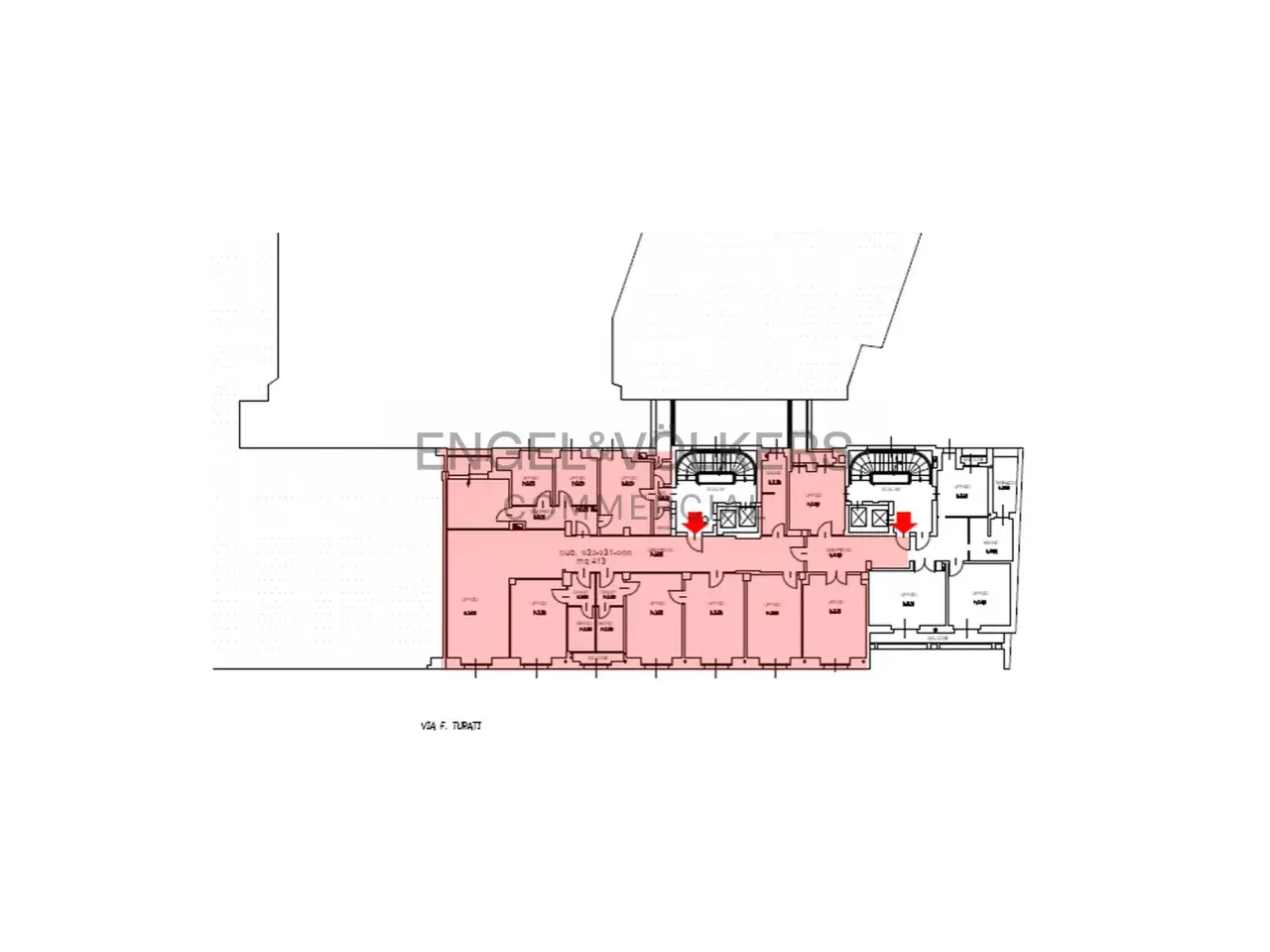 Ufficio in Via Turati 3, Milano, {3} - Planimetria 1