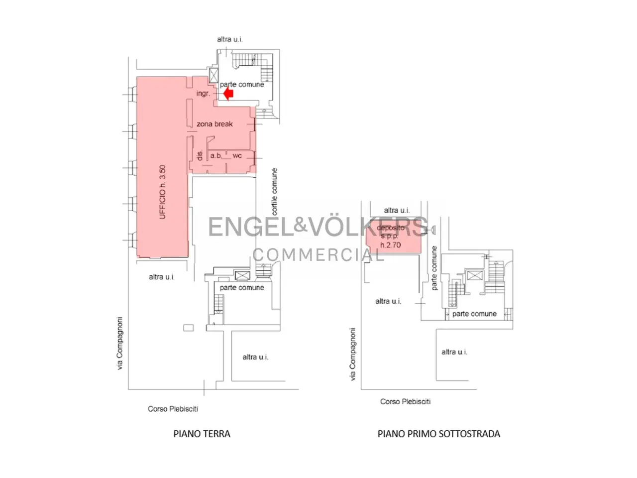 Ufficio in Corso Plebisciti, Milano, {3} - Planimetria 1