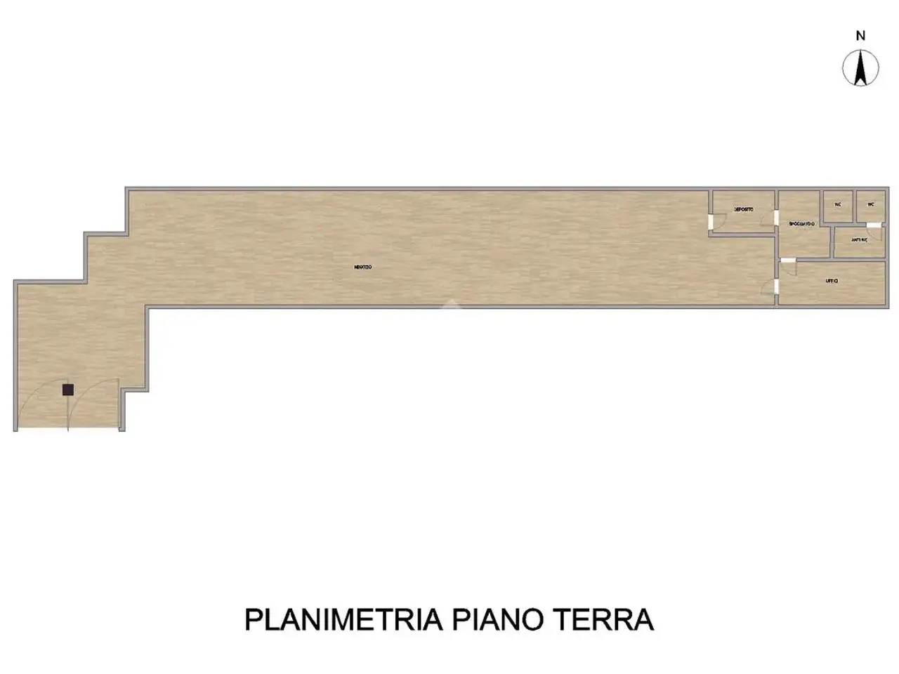 Negozio in Via Giuseppe Manfredi, Piacenza, {3} - Planimetria 1