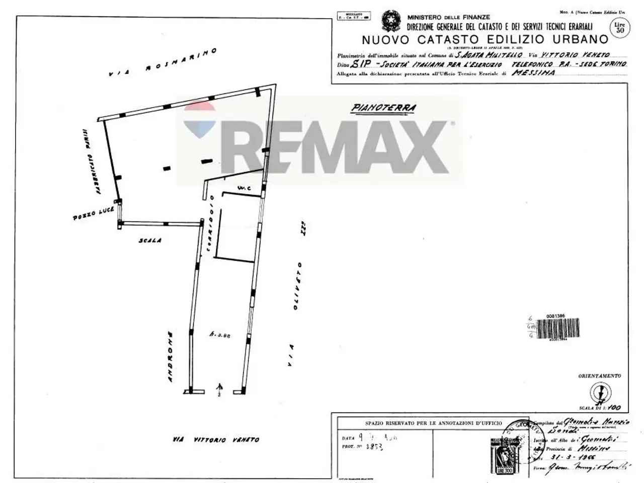 Capannone in Via Vittorio Veneto 101/a, Sant'Agata Di Militello, {3} - Planimetria 1