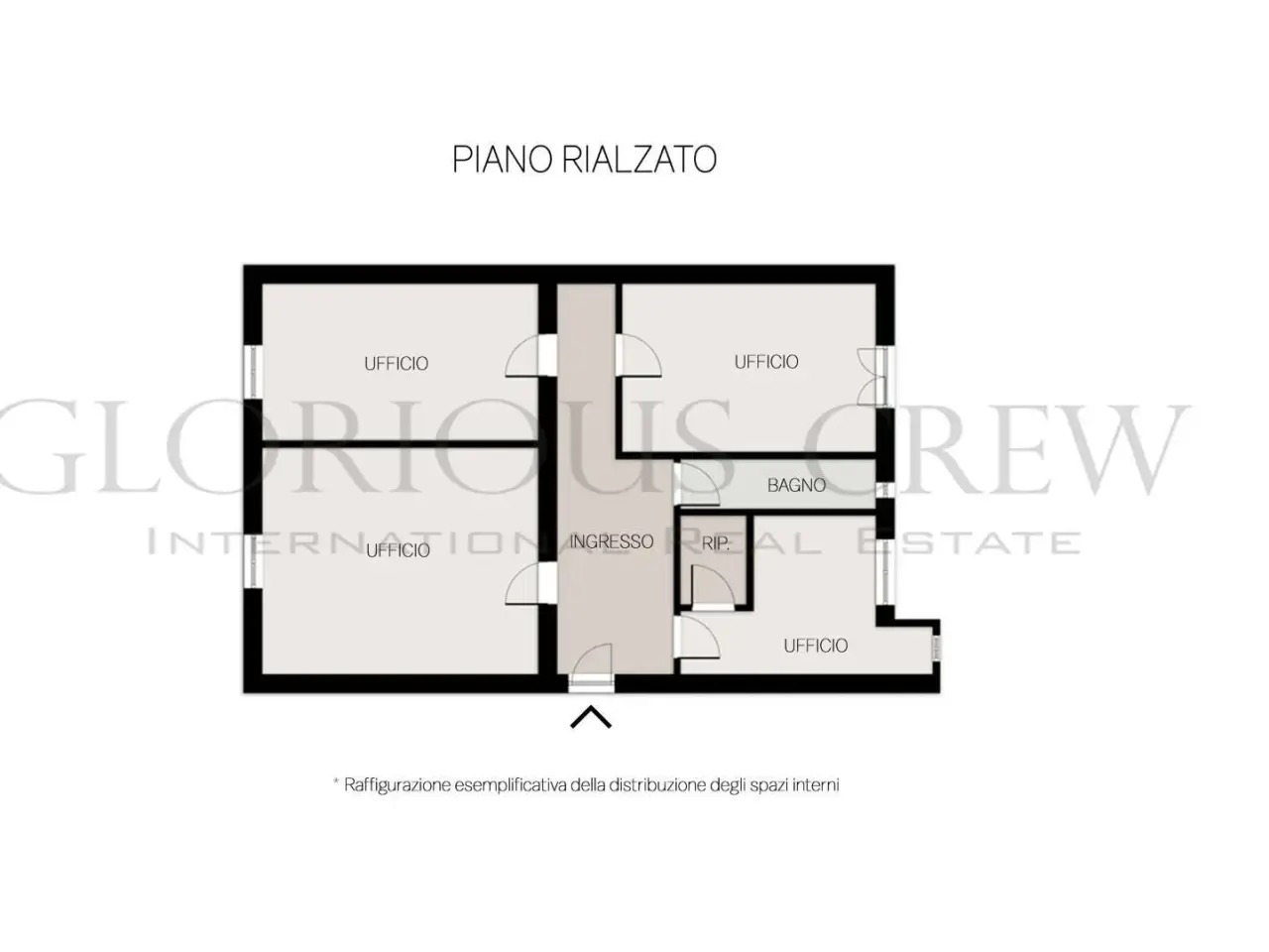 Ufficio in Via Caradosso 12, Milano, {3} - Planimetria 1