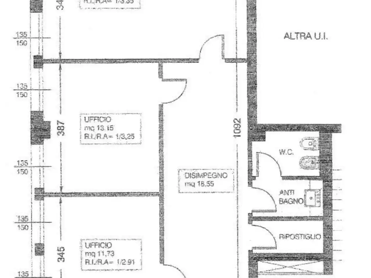 Ufficio in Via Damiano Chiesa 2, Reggio Emilia, {3} - Planimetria 1
