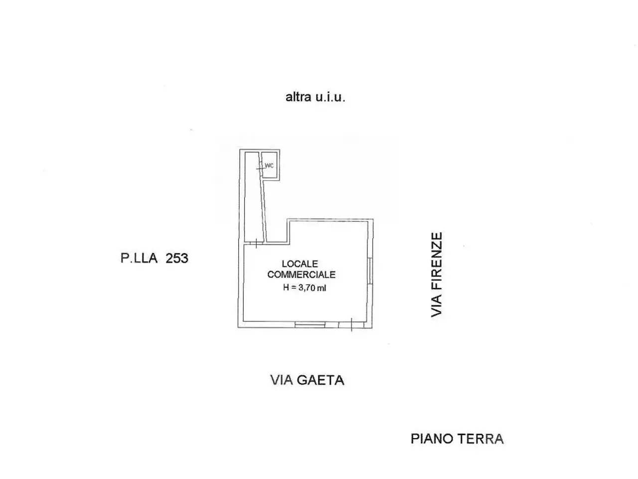 Negozio in Via Gaeta 333, Vittoria, {3} - Planimetria 1
