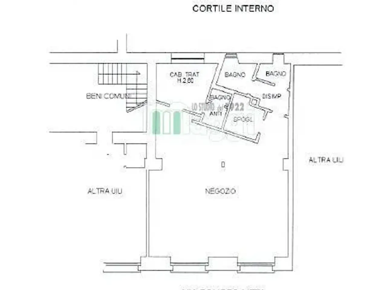 Negozio in Via Pompeo Litta 4, Milano, {3} - Planimetria 1