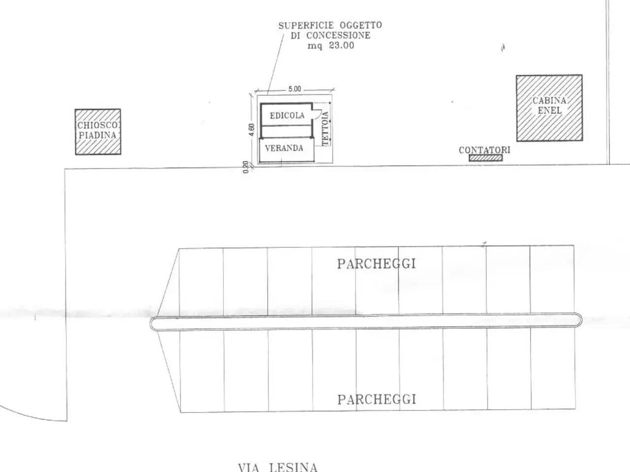 Negozio in Piazzale Stazione Radio 1, Cervia, {3} - Planimetria 1
