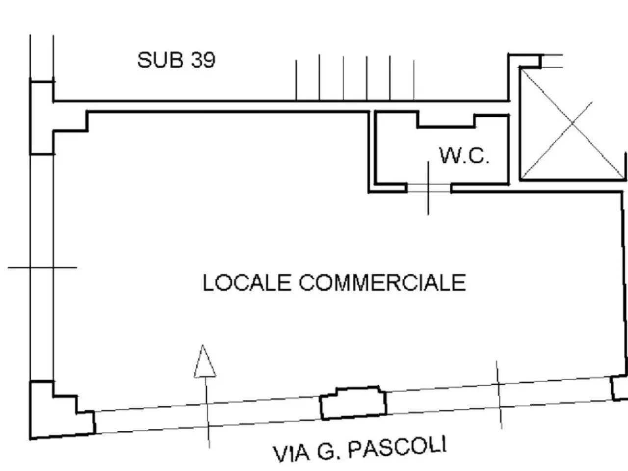 Negozio in Via Pascoli 129, Cassino, {3} - Planimetria 1