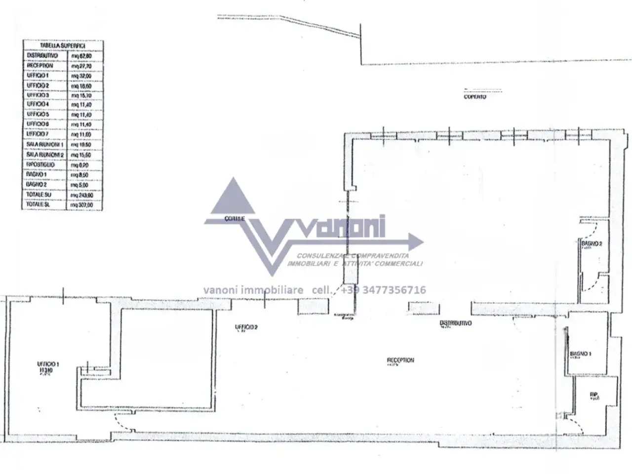 Ufficio in Via Gabriele Camozzi, Bergamo, {3} - Planimetria 1